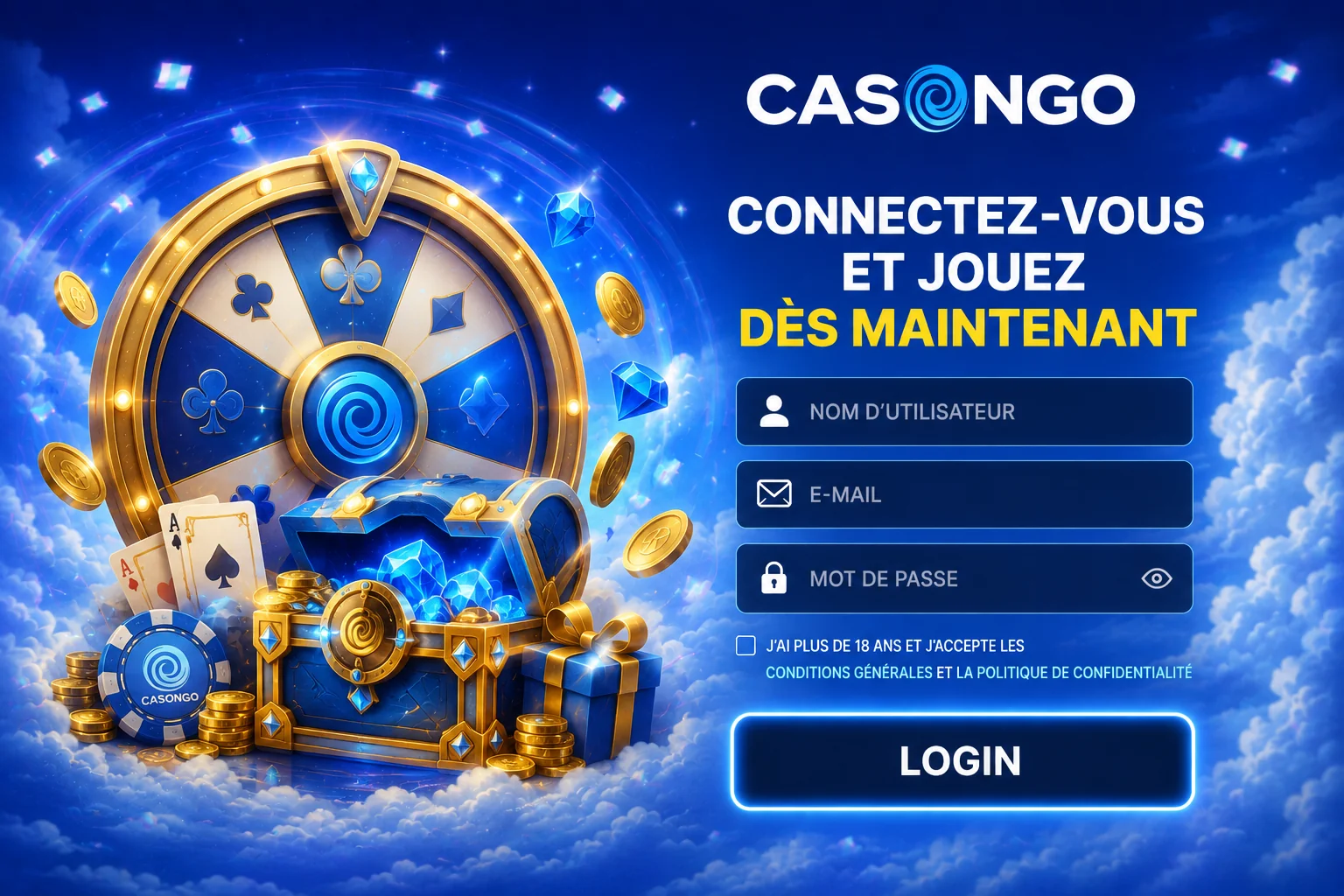 Connexion au casino Casongo
