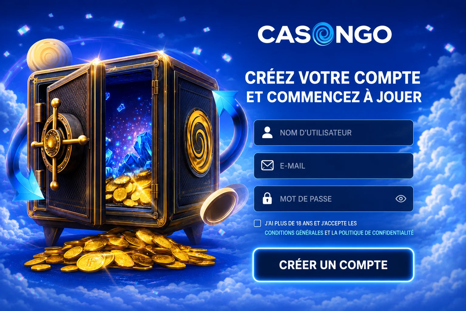Inscription au casino Casongo