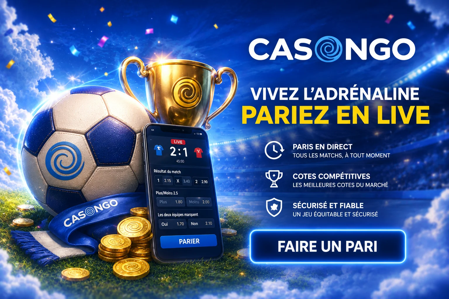 Paris sportifs avec Casongo